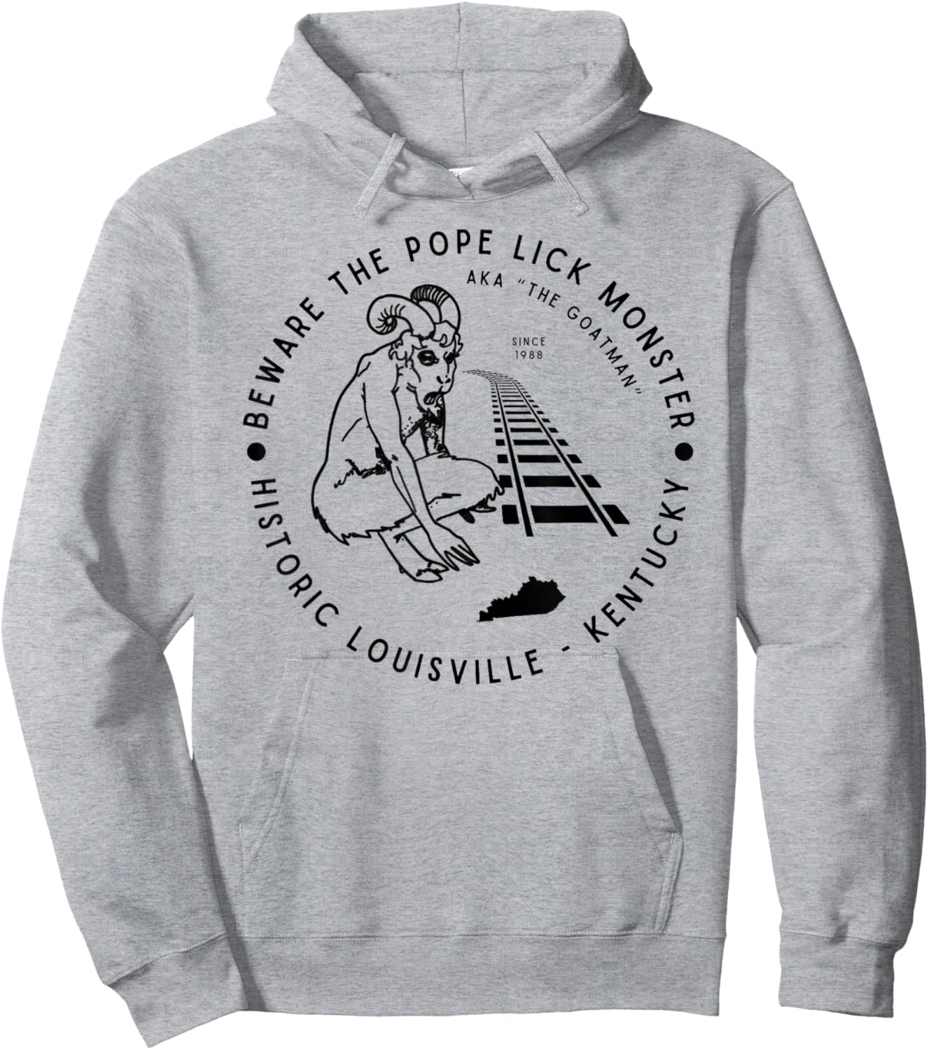 Beware the Pope Lick Monster Louisville Kentucky Cryptid Hoodie - Hoodie | Ash