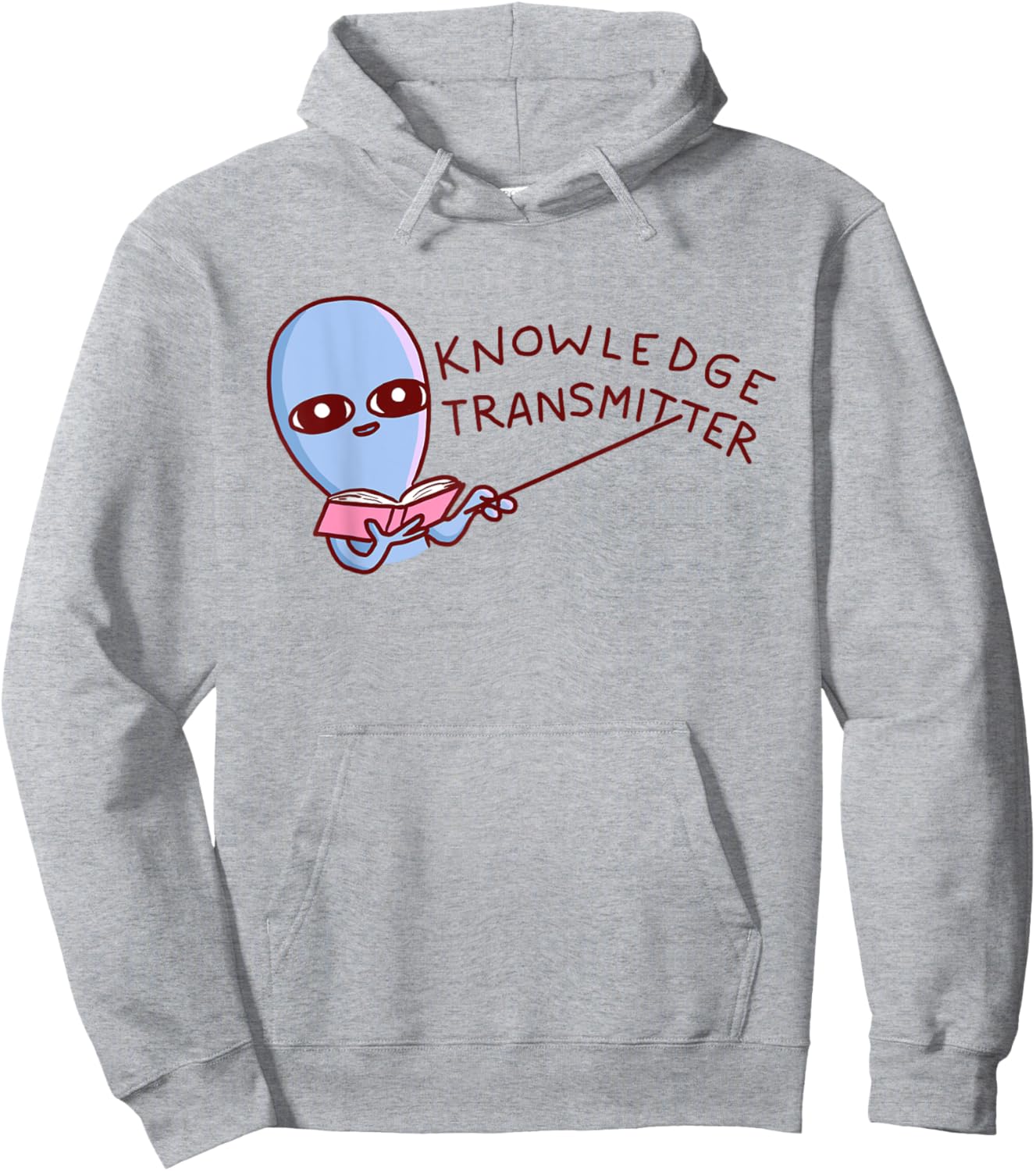 Threadless Nathan W. Pyle Strange Planet Transmitter Graphic Hoodie - Hoodie | Ash