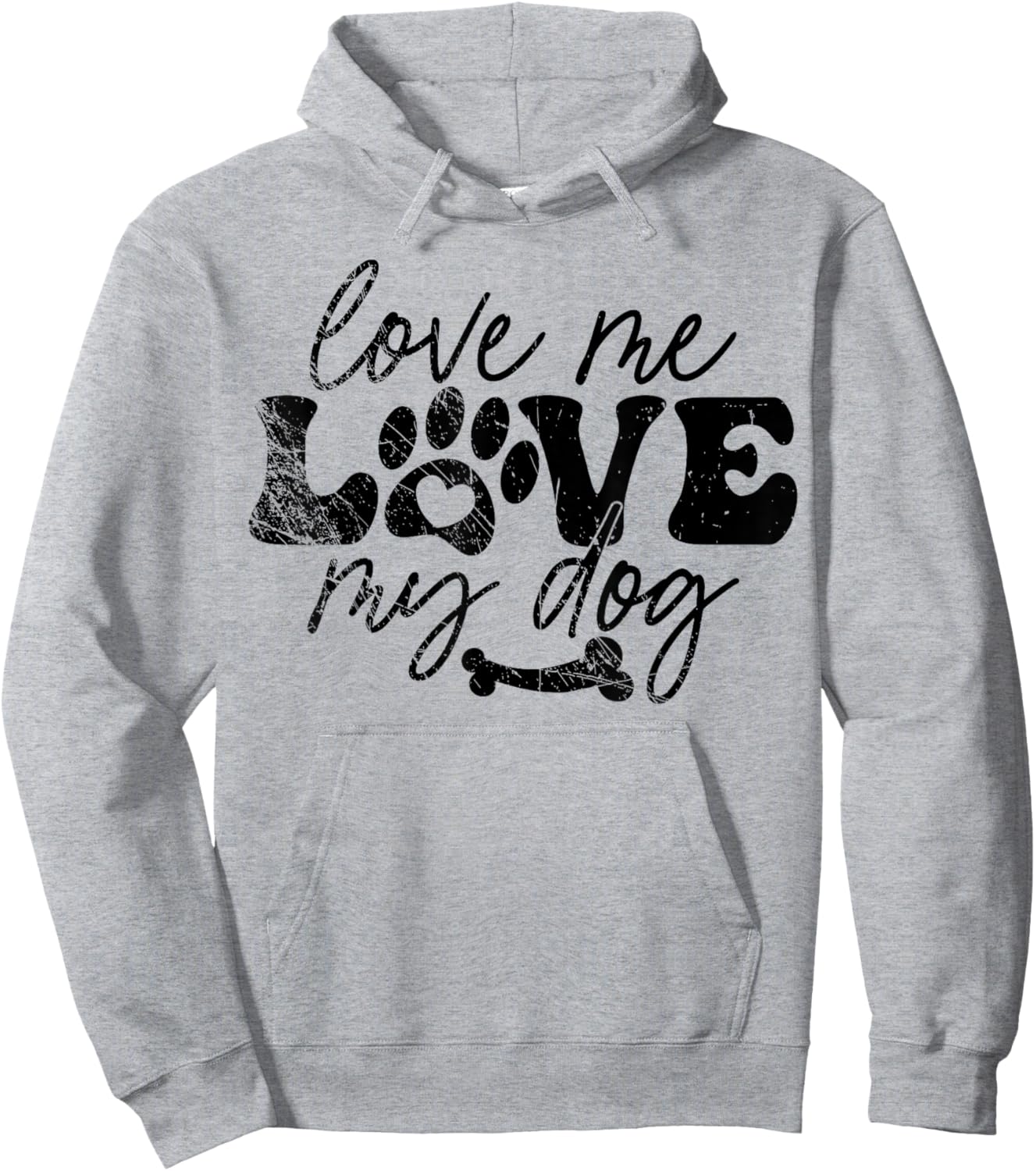 Love Me Love My Dog Funny Puppy Lover, Dog Lover Hoodie - Hoodie | Ash