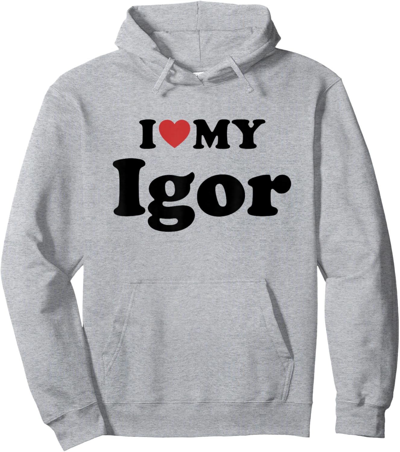I Love My Igor First Name Matching Couple Outfit Hoodie - Hoodie | Ash