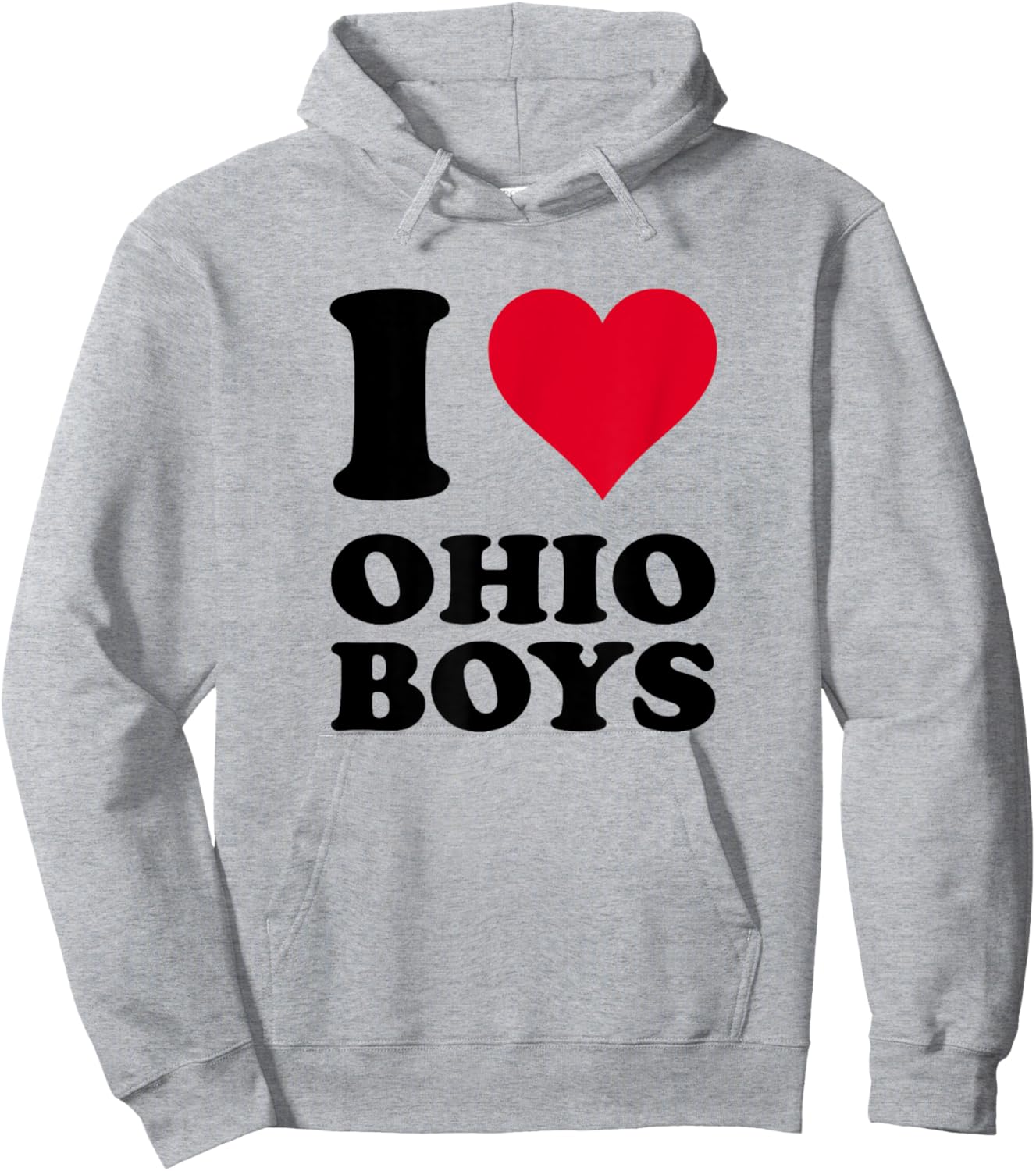 I Love Ohio Boys Hoodie - Hoodie | Ash