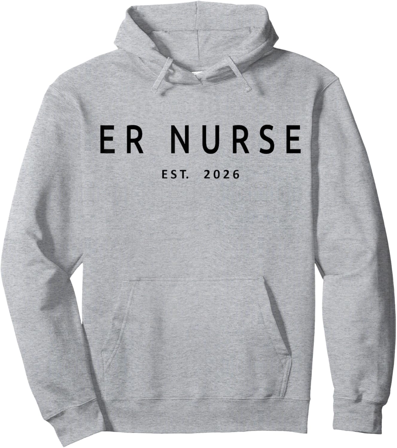 ER Nurse Est. 2026, Emergency Room Graduation Nursing School Hoodie - Hoodie | Ash