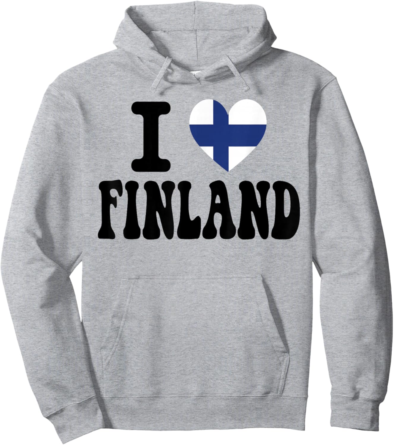 I Love Finland Heart Flag Retro Travel Souvenir Hoodie - Hoodie | Ash