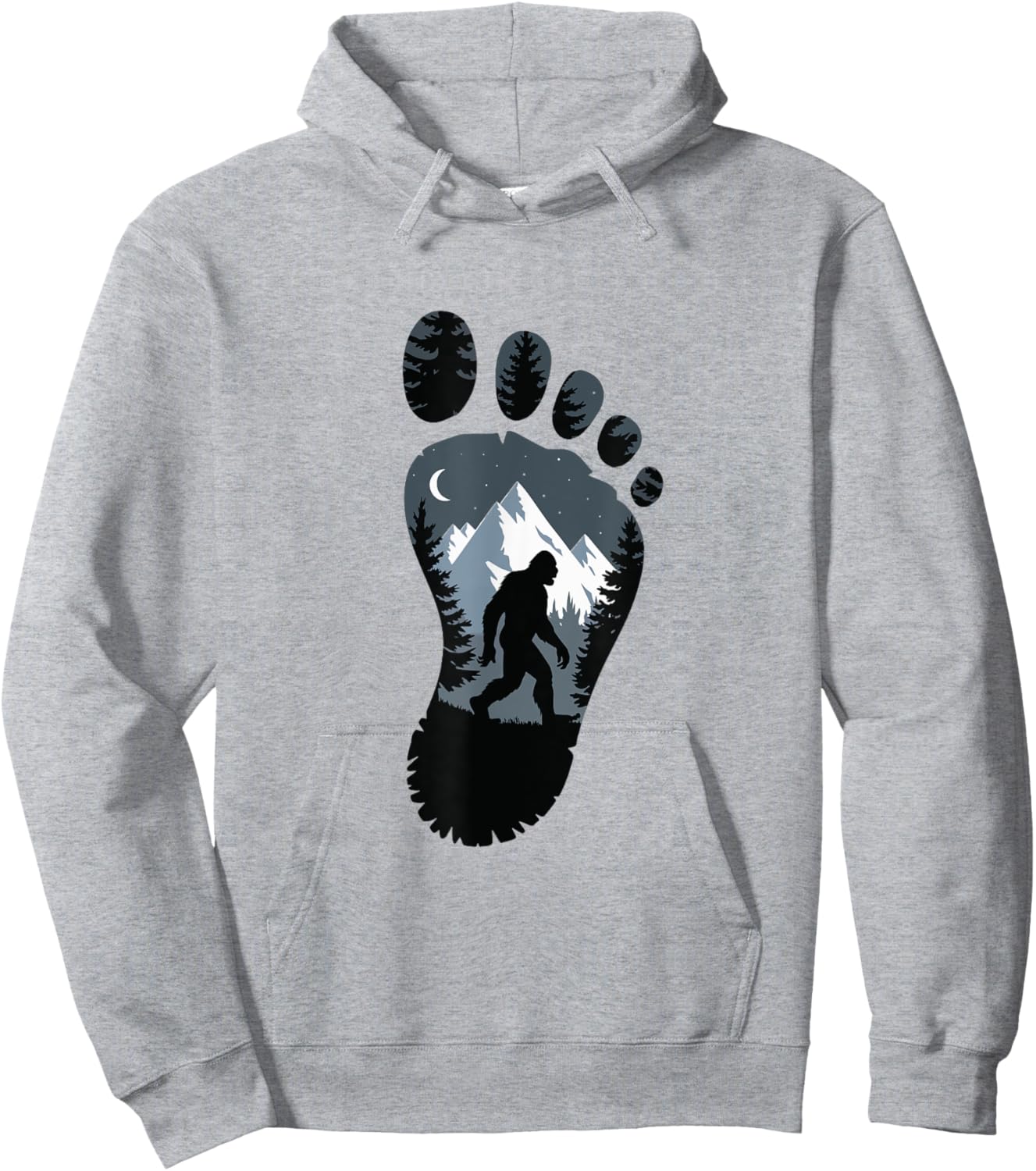 Bigfoot Footprint Mythology Hoodie - Hoodie | Ash