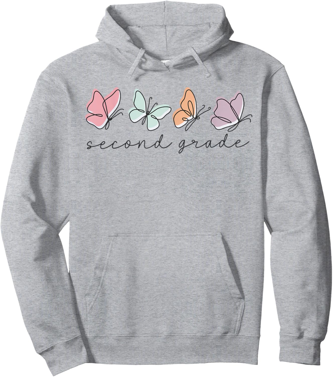 Second Grade Dream Team Butterfly First Day Of School Kids Hoodie - Hoodie | Ash