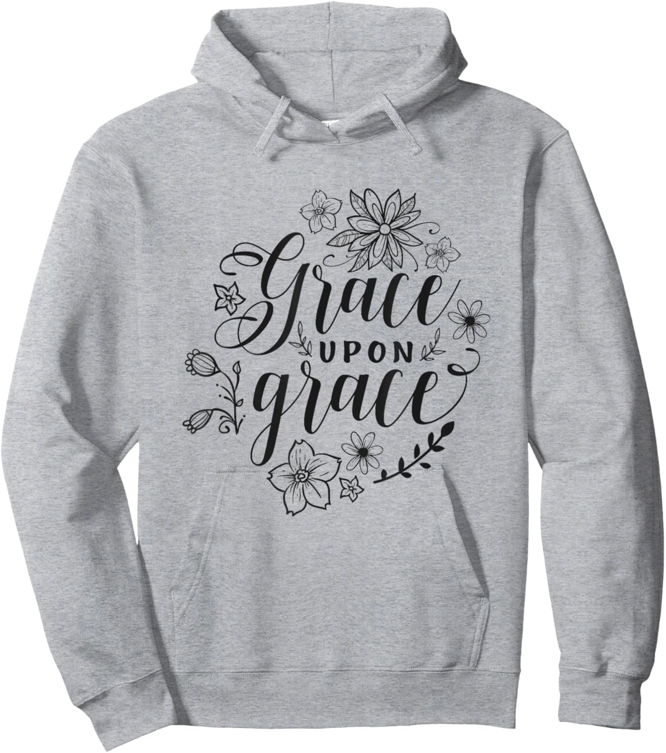 Grace Upon Grace Christian Faith Bible Verse Love Hoodie - Hoodie | Ash