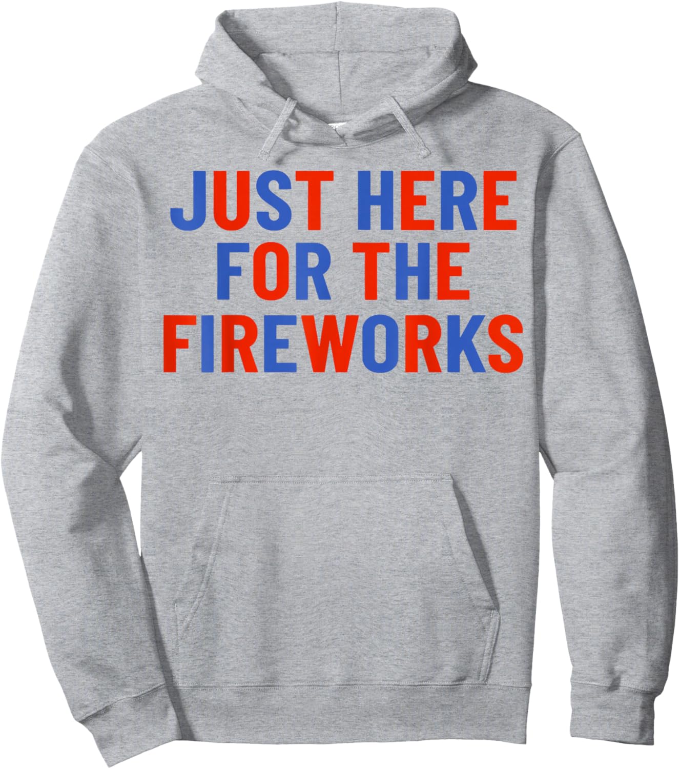 Just Here for The Fireworks Patriotic Couple Hoodie - Hoodie | Ash