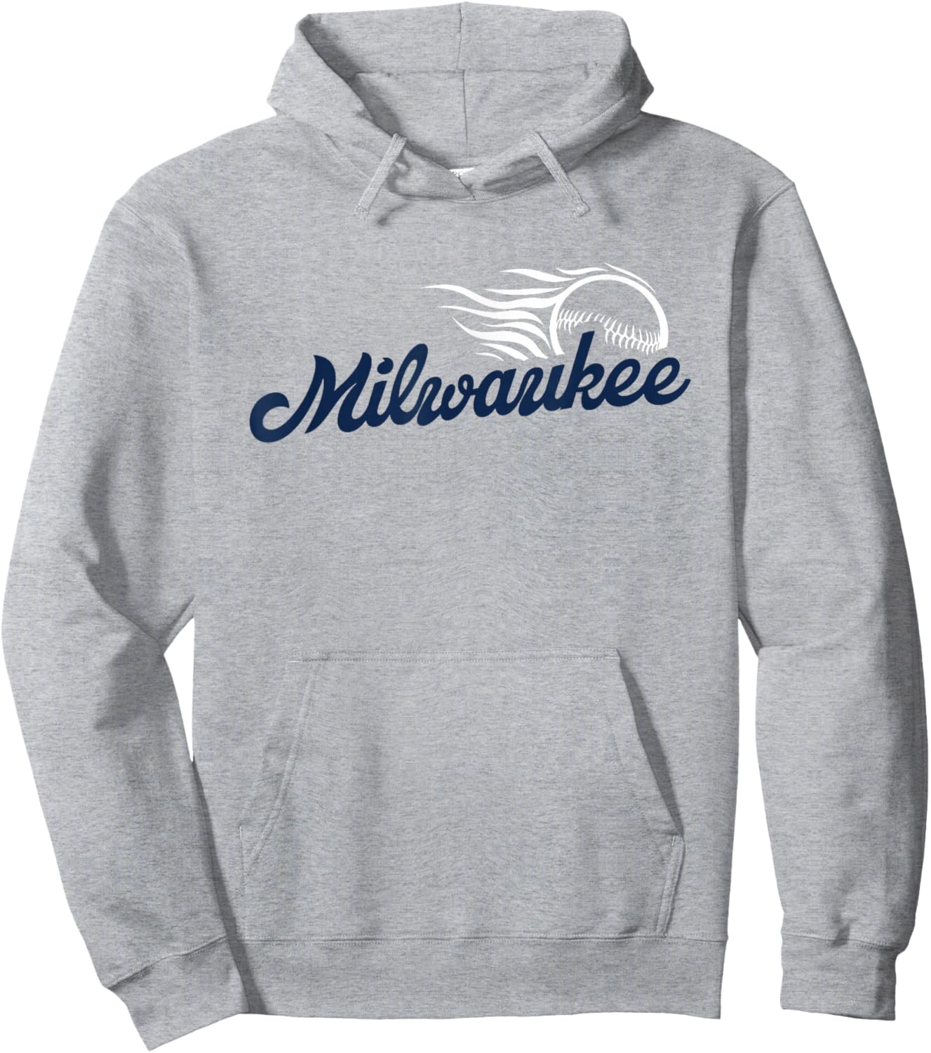 Milwaukee Baseball Vintage Minimalist Retro Baseball Lover Hoodie - Hoodie | Ash