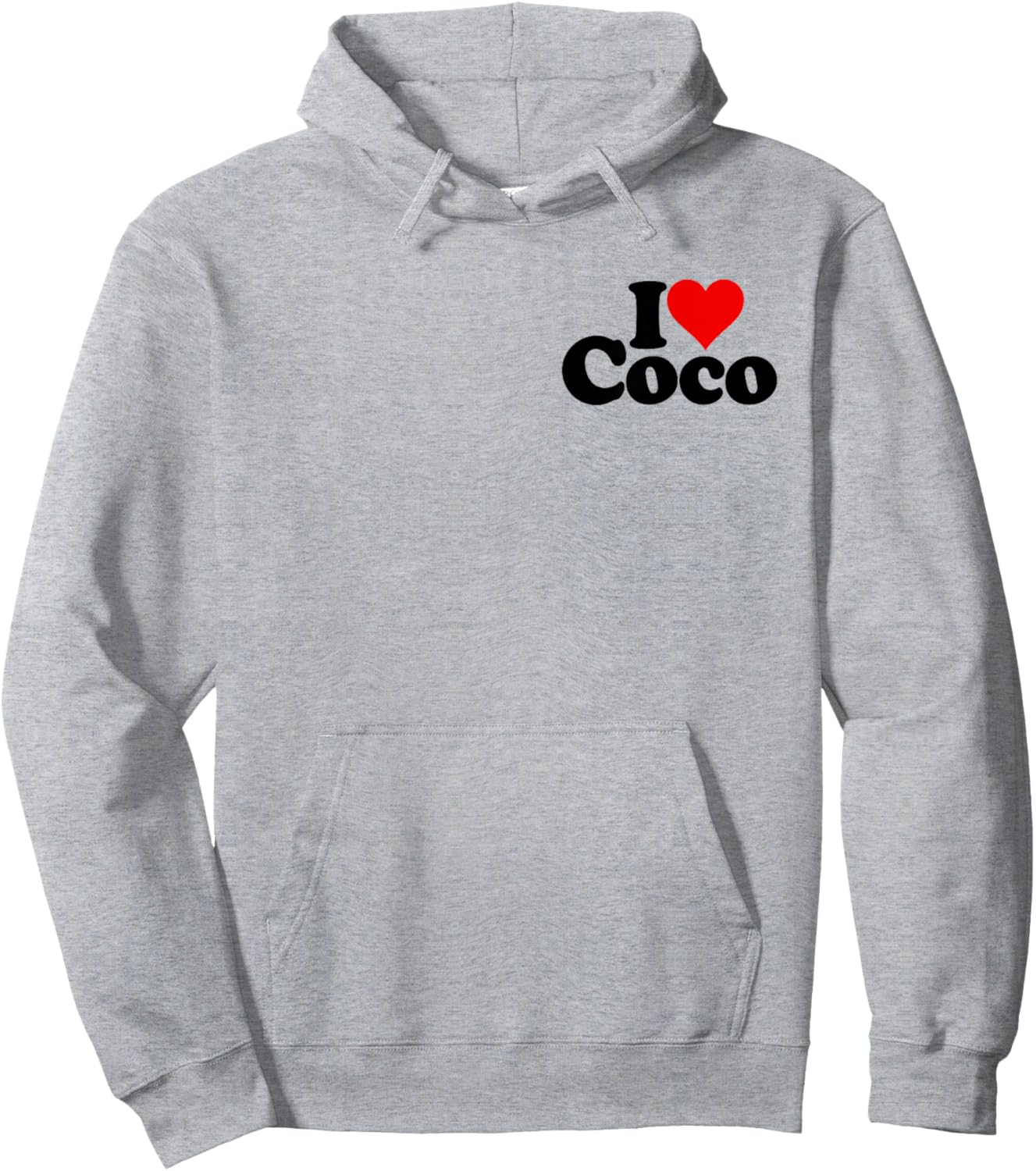 I Love Heart Coco Hoodie - Hoodie | Ash