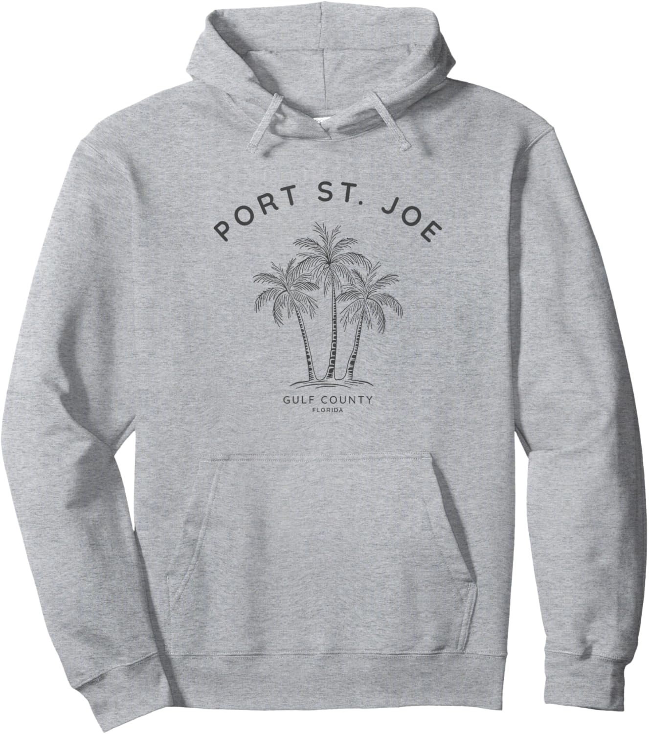 Port St. Joe Florida FL Beach Vacation 70s Vintage Palm Tree Hoodie - Hoodie | Ash