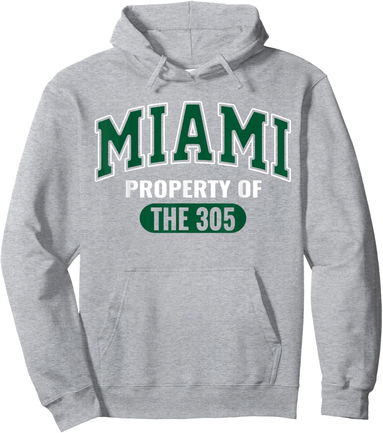 Miami 305 Clothing Iconic South Beach Urban Streetwear Hoodie - Hoodie | Ash