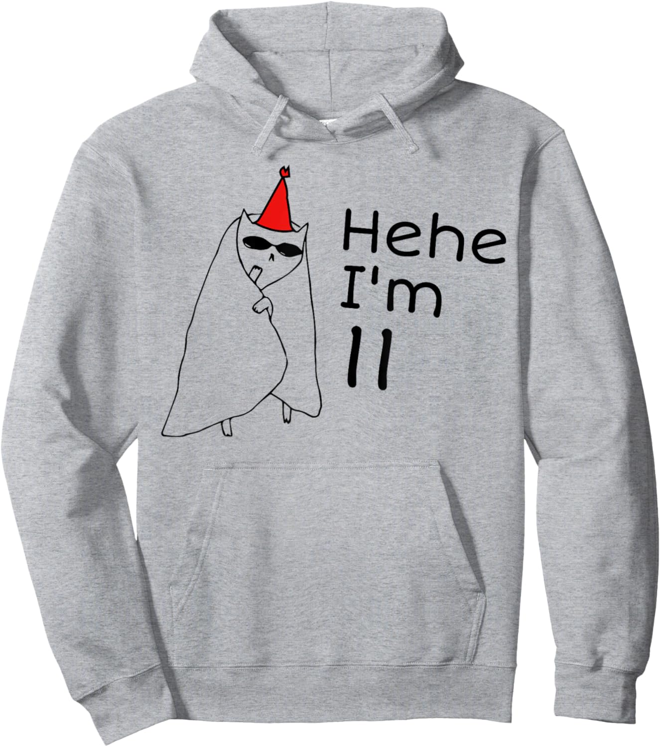 11th Birthday Party Funny 11 Years Old Birthday Teens Hoodie - Hoodie | Ash