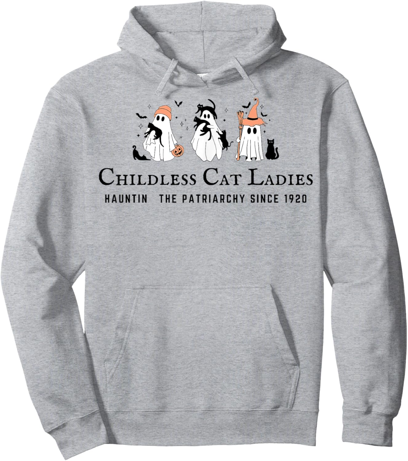 Childless Cat Ladies Hauntin The Patriarchy Kamala Halloween Hoodie - Hoodie | Ash