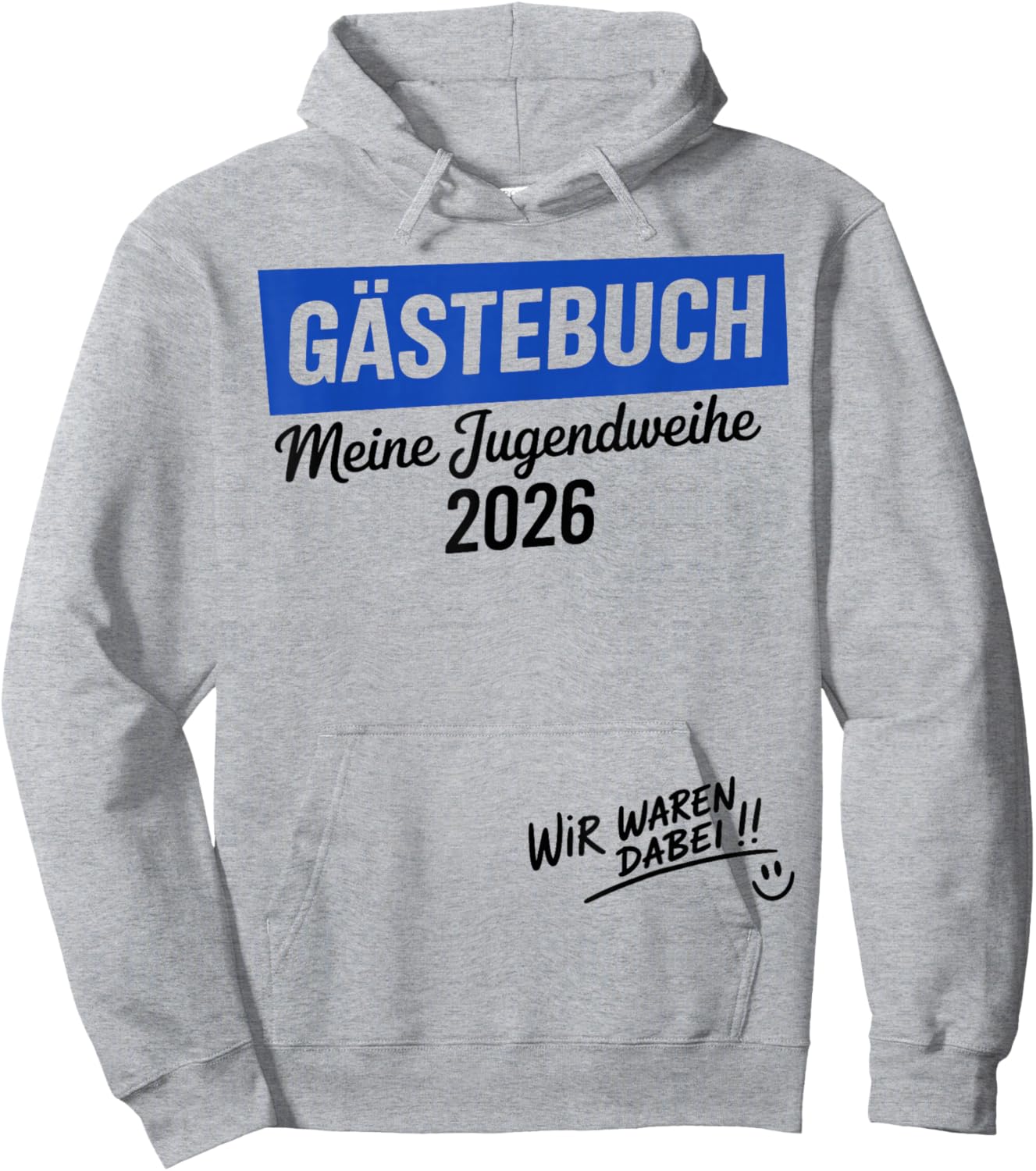 Jugendweihe 2026 Gästebuch Geschenke Junge Mädchen Hoodie - Hoodie | Ash