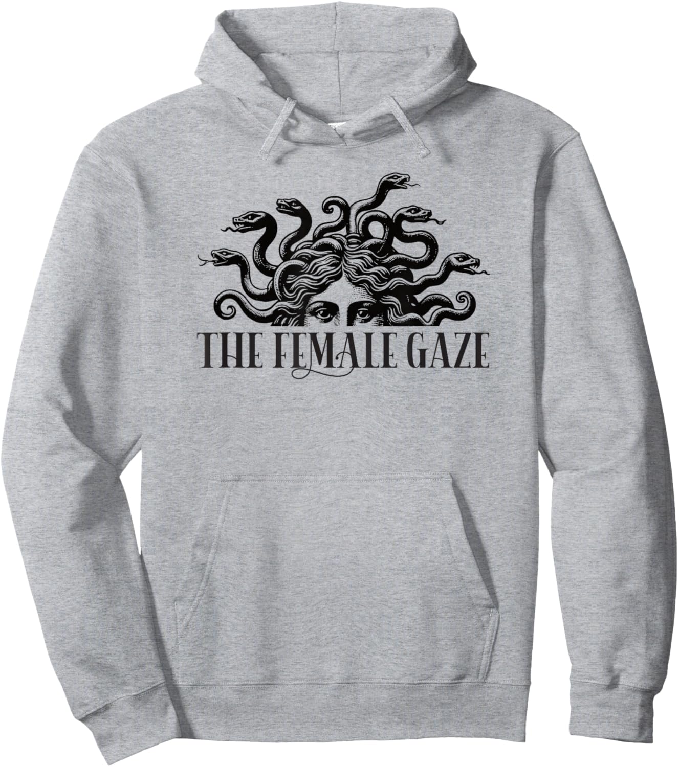 The Female Gaze Greek Goddess Snake Feminist Hoodie - Hoodie | Ash