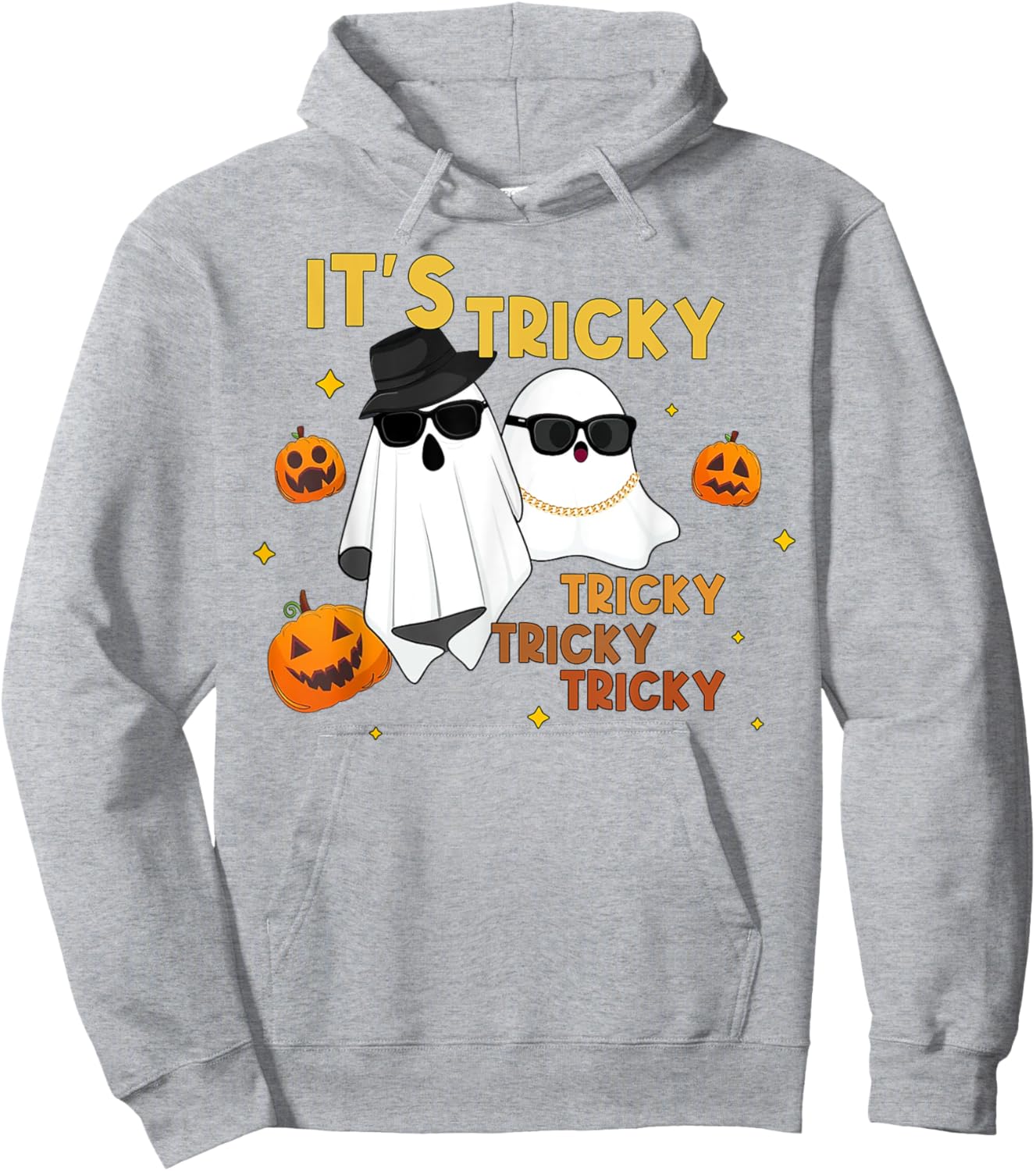 It's Tricky Tricky Tricky Funny Ghost Boo Halloween Hoodie - Hoodie | Ash