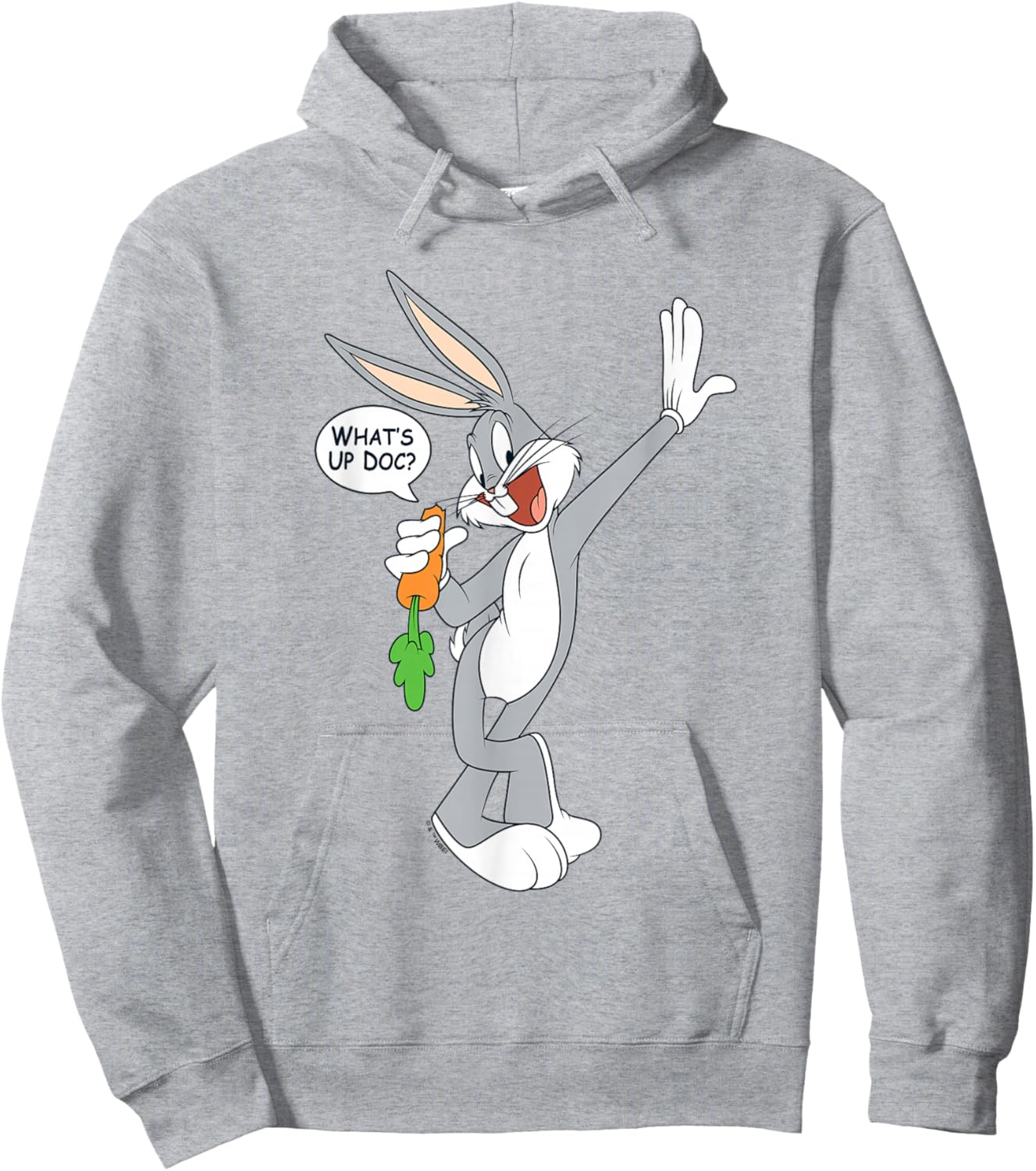 Looney Tunes Bug Bunny What's Up Doc Hoodie - Hoodie | Ash