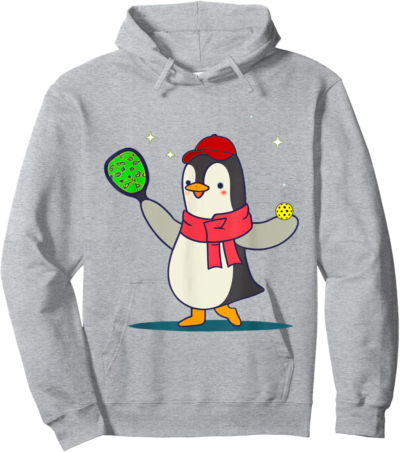 Smileteessports Funny Penguin Playing Pickleball Sports Hoodie - Hoodie | Ash