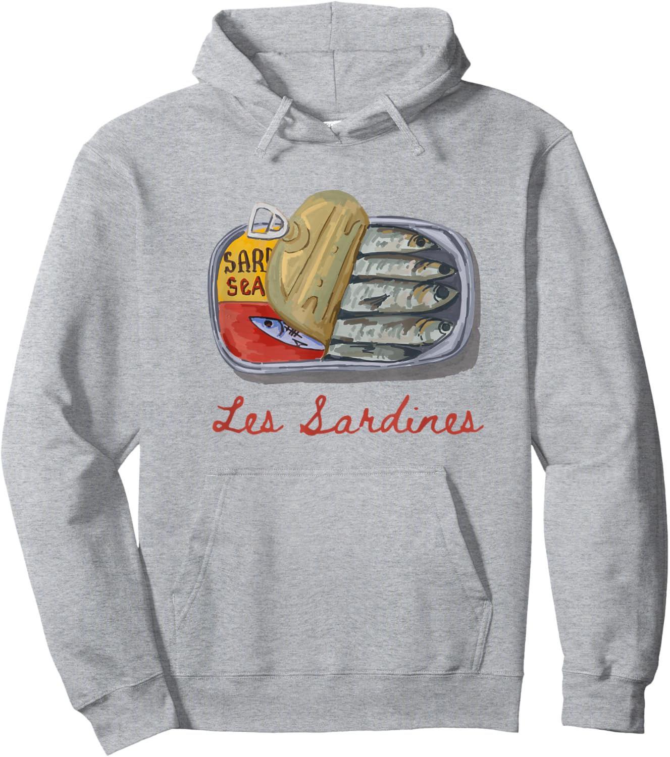 Les sardines fisherman aesthetic coastal sardine fish Hoodie - Hoodie | Ash