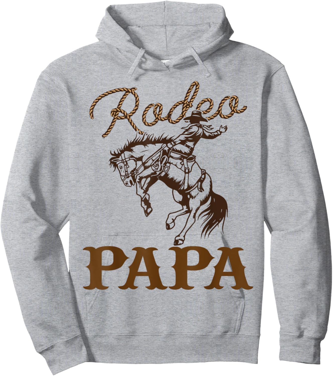 Papa Birthday Cowboy Cowgirl Western Rodeo Dad Bday Party Hoodie - Hoodie | Ash