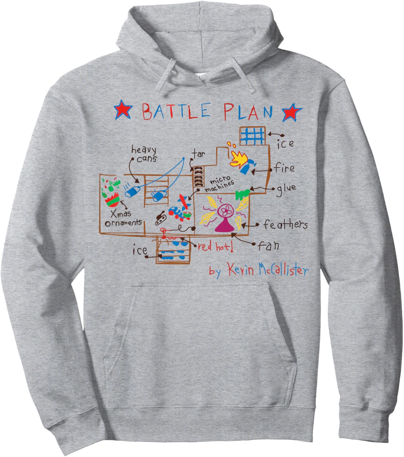 Funny Battle Plan Christmas Home Kids Hand Dawn Costumes Hoodie - Hoodie | Ash