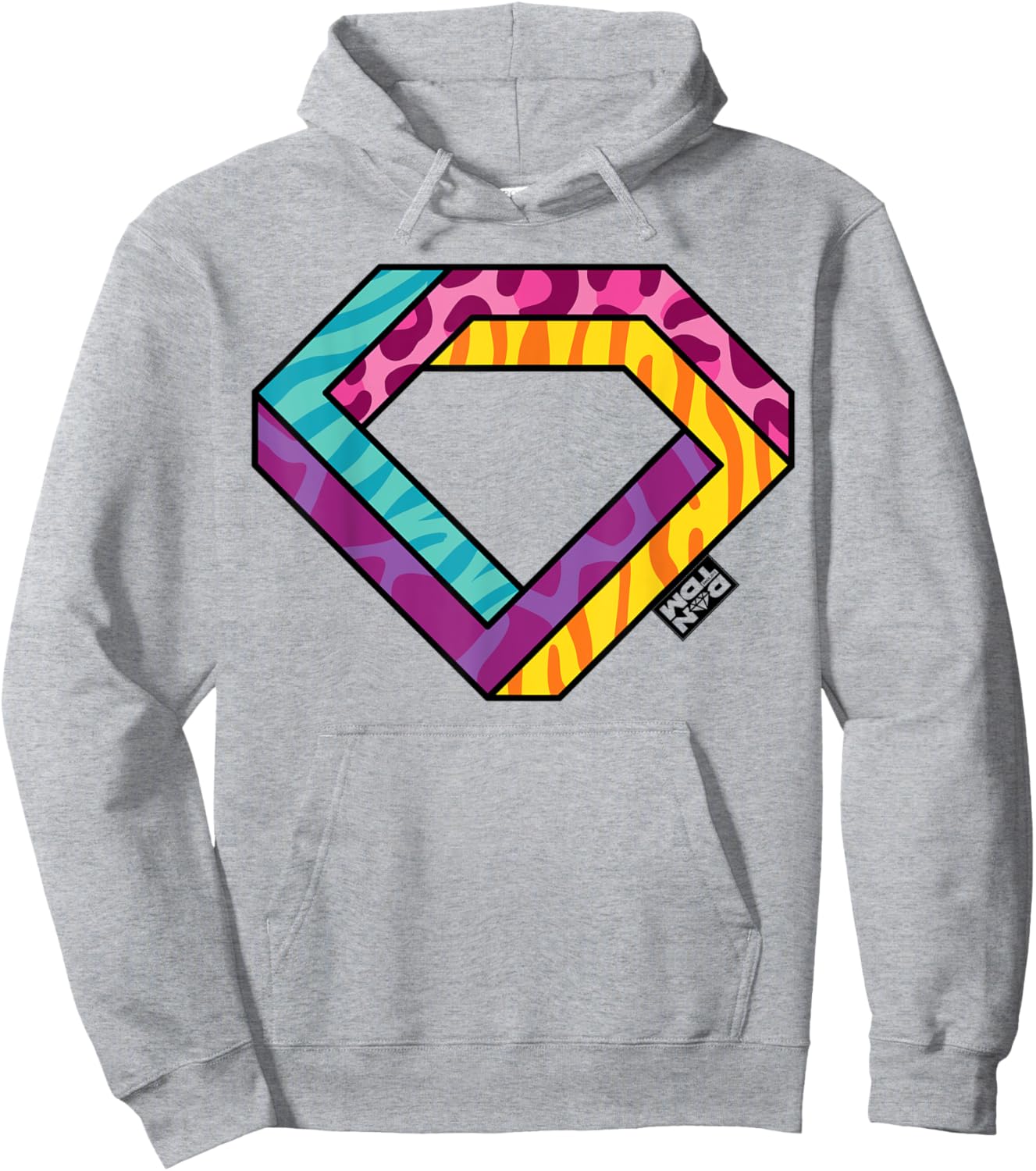 DanTDM Retro Fill Large Hoodie - Hoodie | Ash