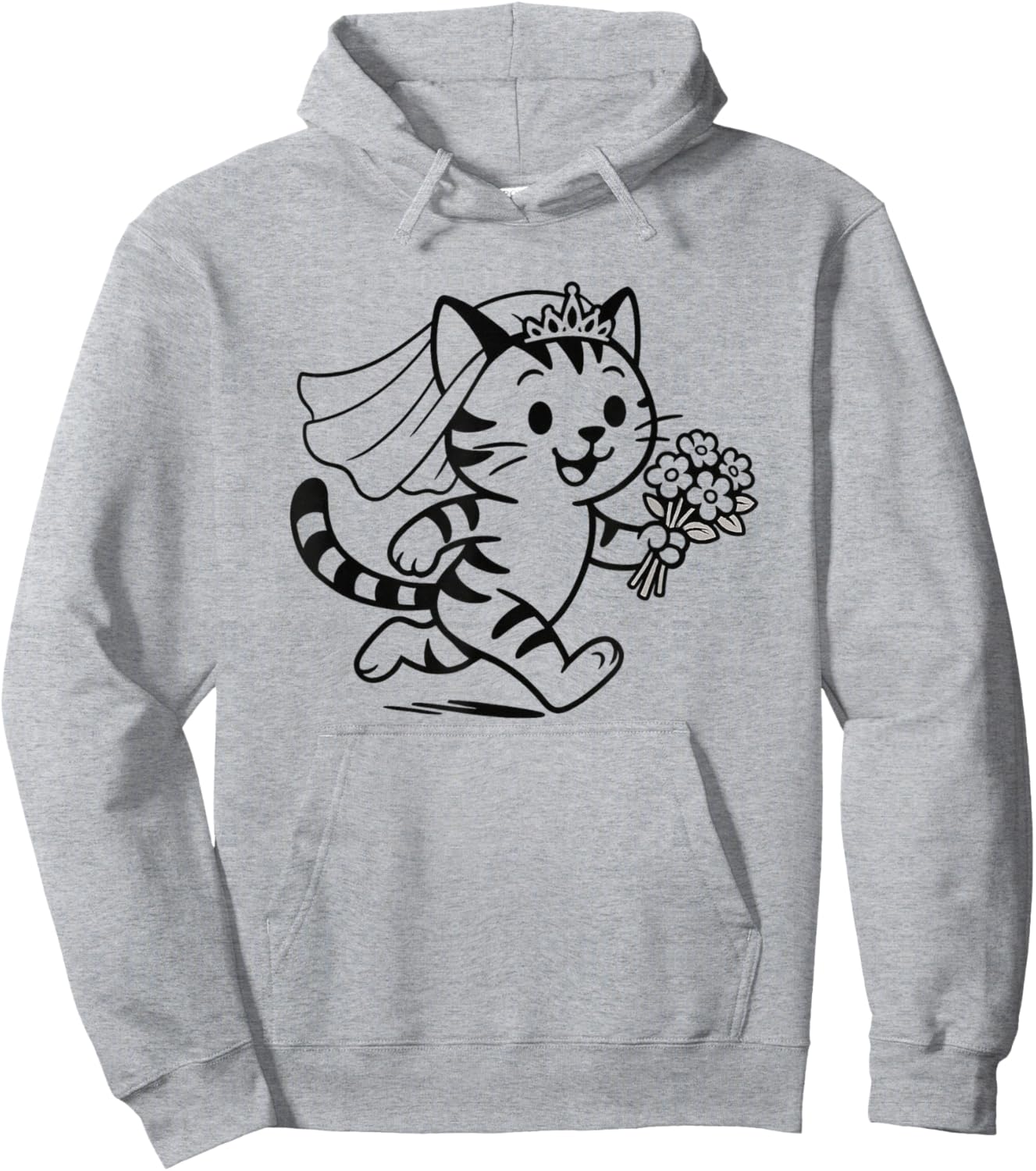 Mariée de Mariage Chat Mignon Hoodie - Hoodie | Ash