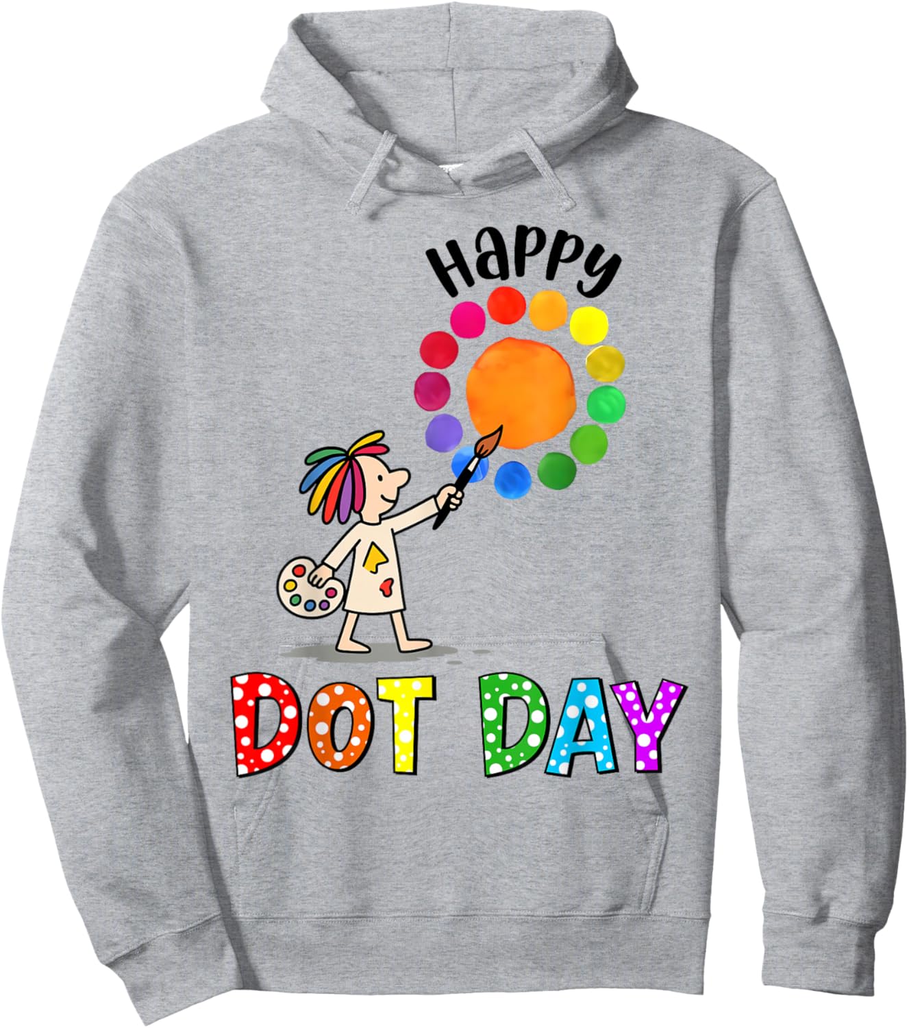 World Dot Day Kids Colorful Polka Dot Happy Dot Day Kids Hoodie - Hoodie | Ash