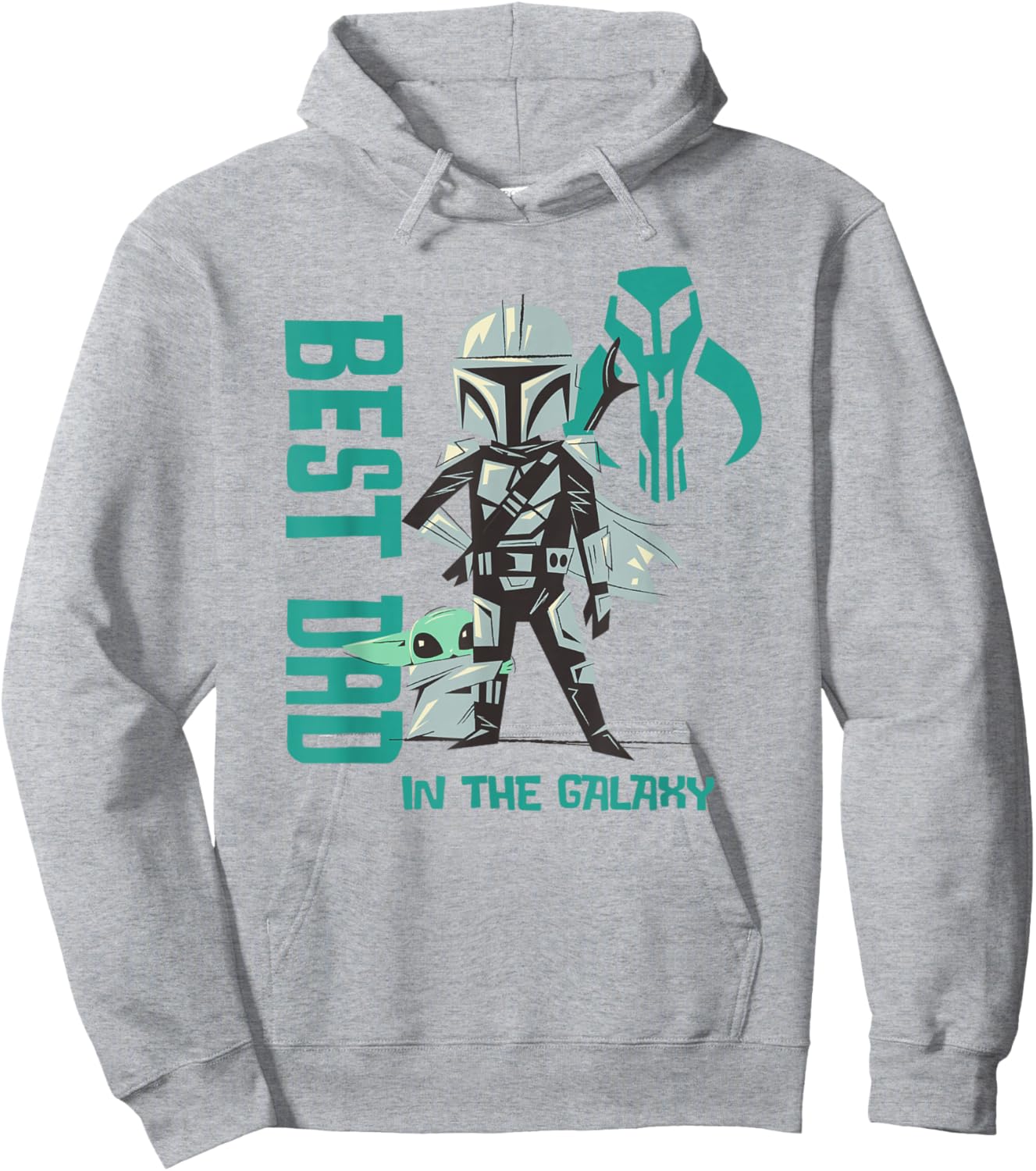 Star Wars The Mandalorian Father's Day Best Dad In Galaxy Hoodie - Hoodie | Ash