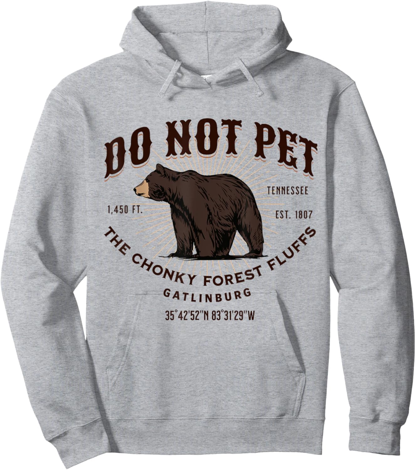Gatlinburg Tennessee Black Bear Funny Souvenir Hoodie - Hoodie | Ash