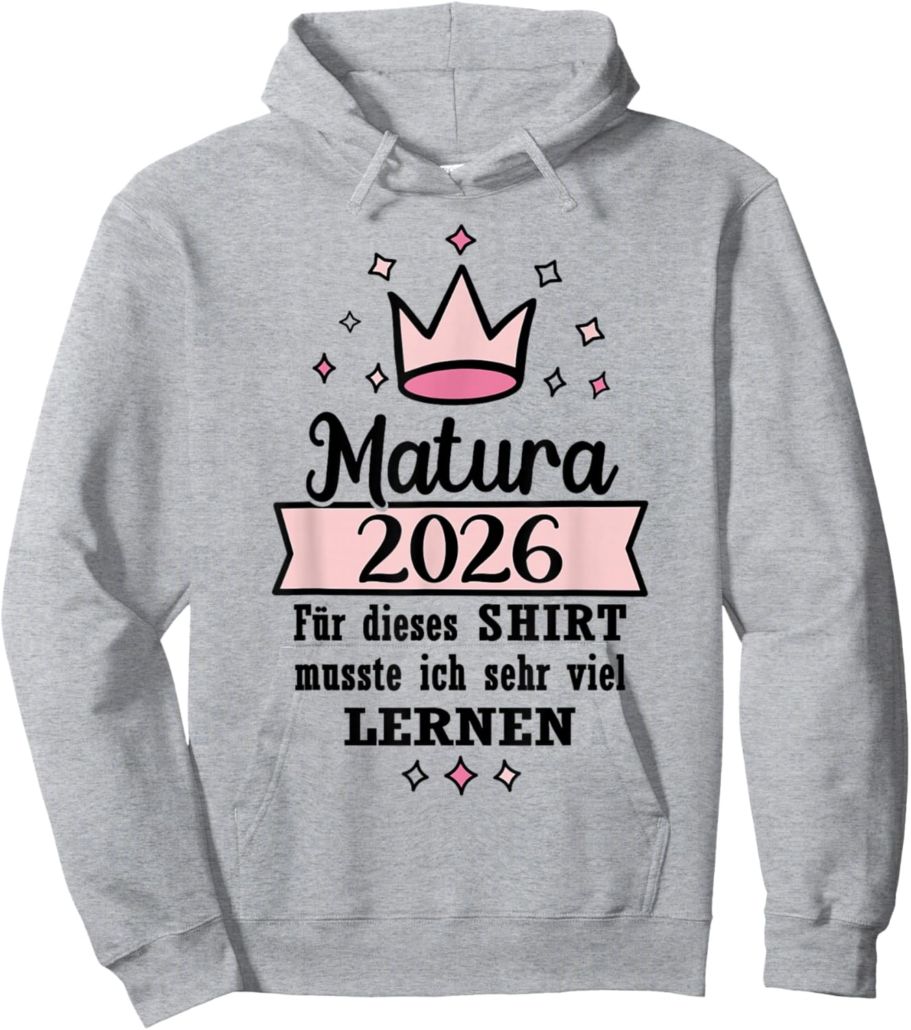 Matura Geschafft 2026 Krone Maturaabschluss Hoodie - Hoodie | Ash