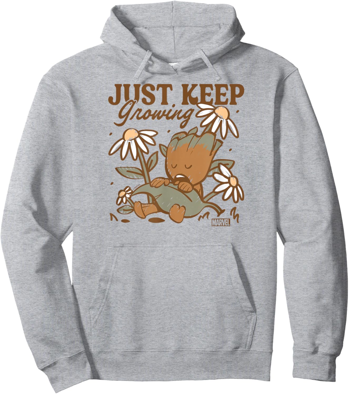 Guardians Of The Galaxy - Just Keep Growing Baby Groot Hoodie - Hoodie | Ash