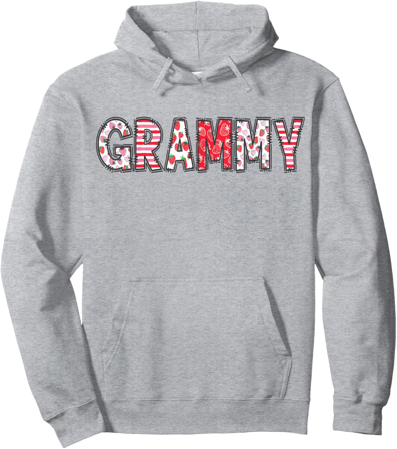 GRAMMY Of The Berry First Birthday Strawberry Family Party Hoodie - Hoodie | Ash