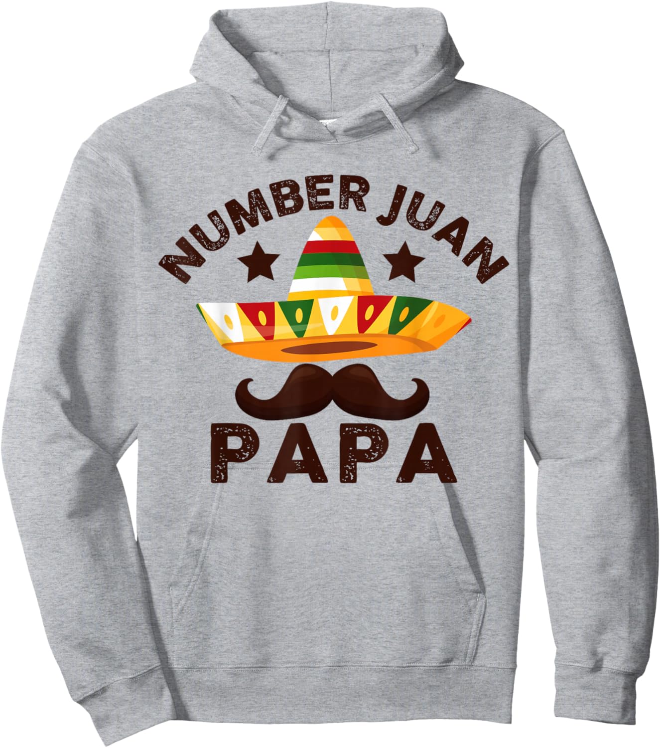 Number One Juan Papa Father's Day Mexican Dad Funny Padre Hoodie - Hoodie | Ash