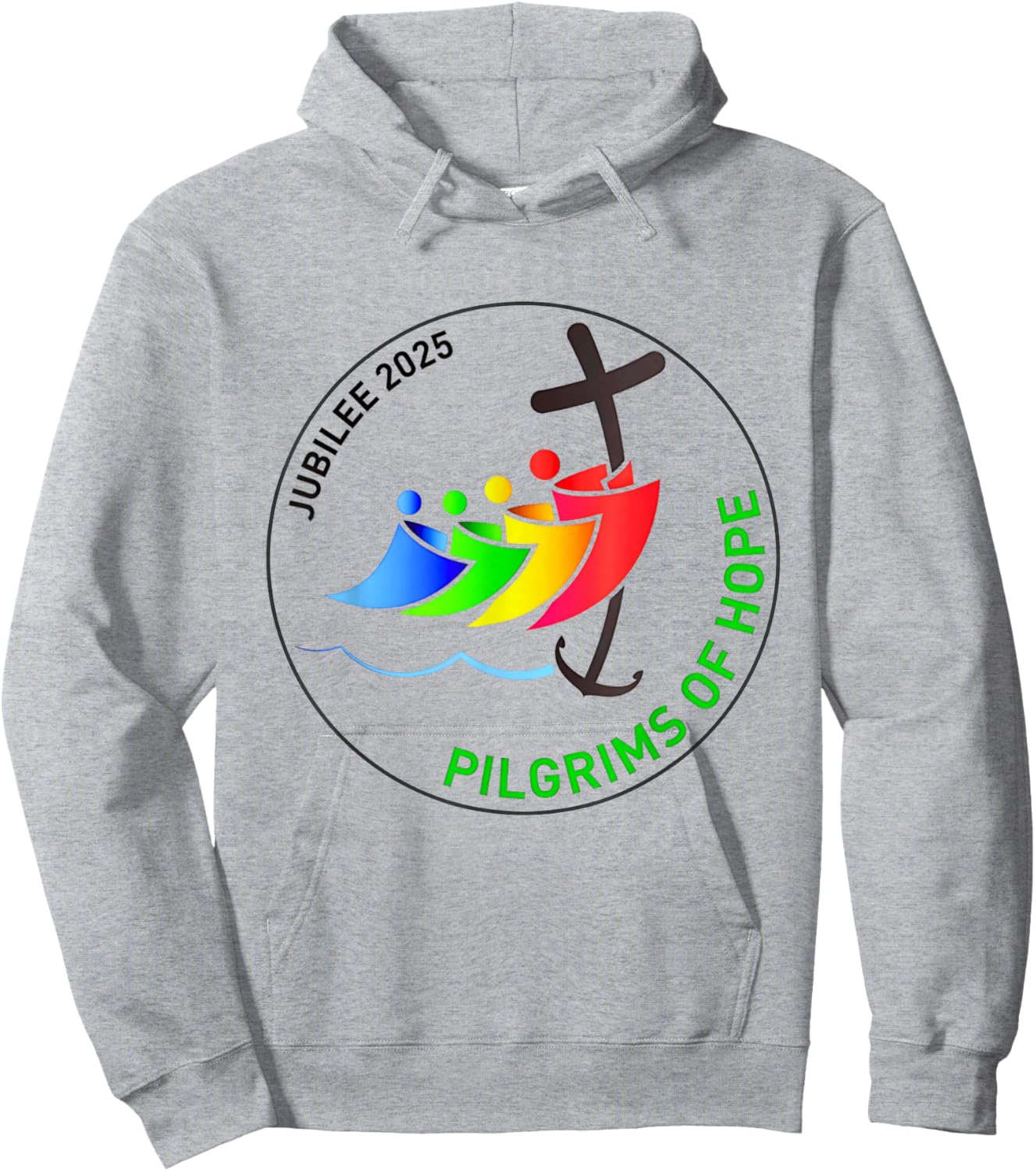 Catholic Jubilee 2025 Stained Glass Pilgrims Of Hope Hoodie - Hoodie | Ash