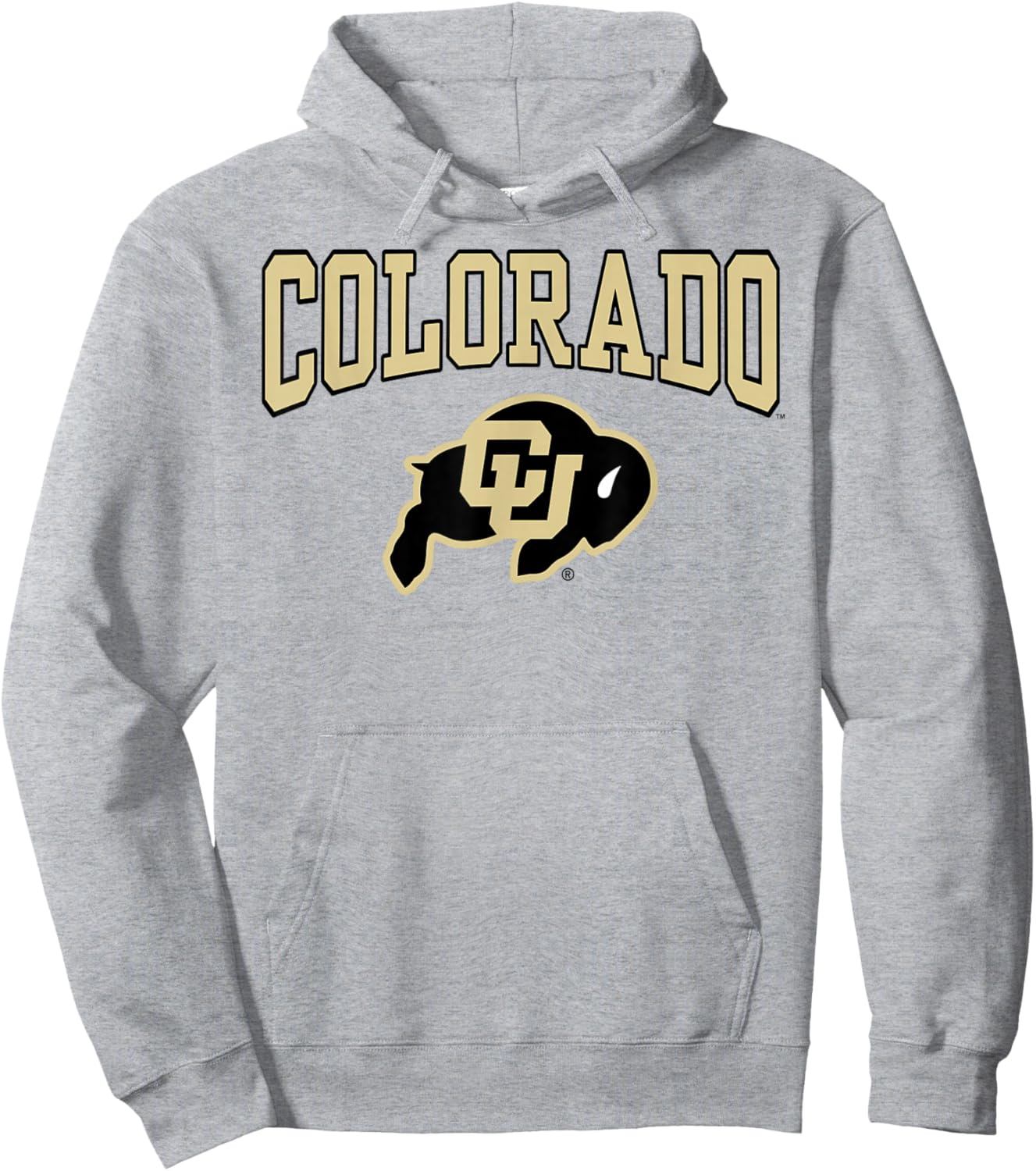 Elite Authentics Colorado Buffaloes Arched Logo Officially Licensed Hoodie - Hoodie | Ash
