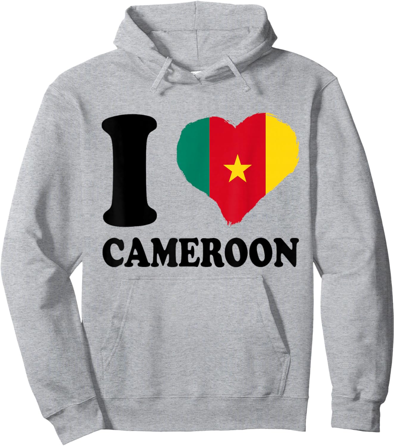 Cameroonian Flag I Love Cameroon Cameroonian Pride Heart Hoodie - Hoodie | Ash