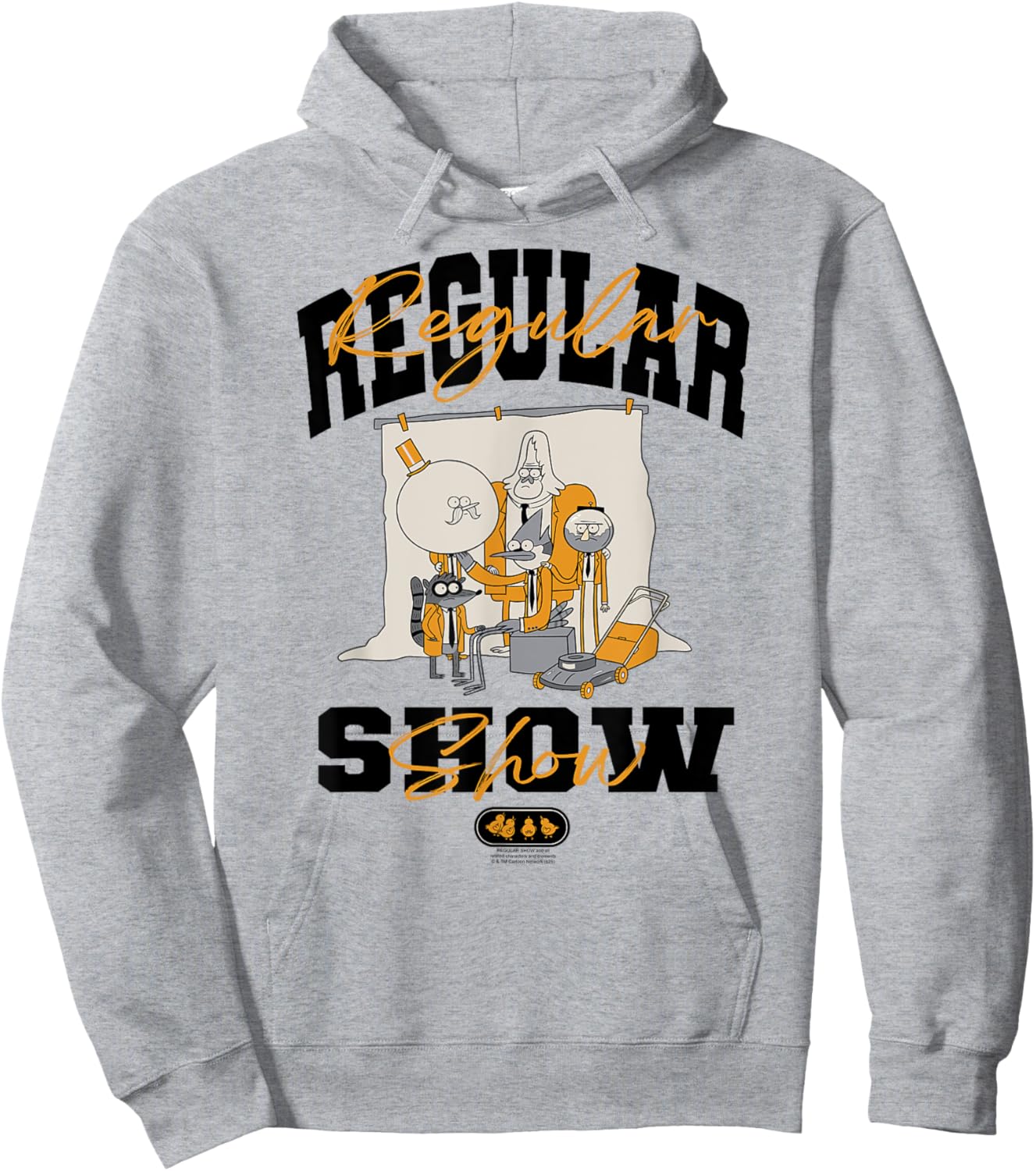 Regular Show Formal Cast Photo and Logo Funny Cartoon Hoodie - Hoodie | Ash