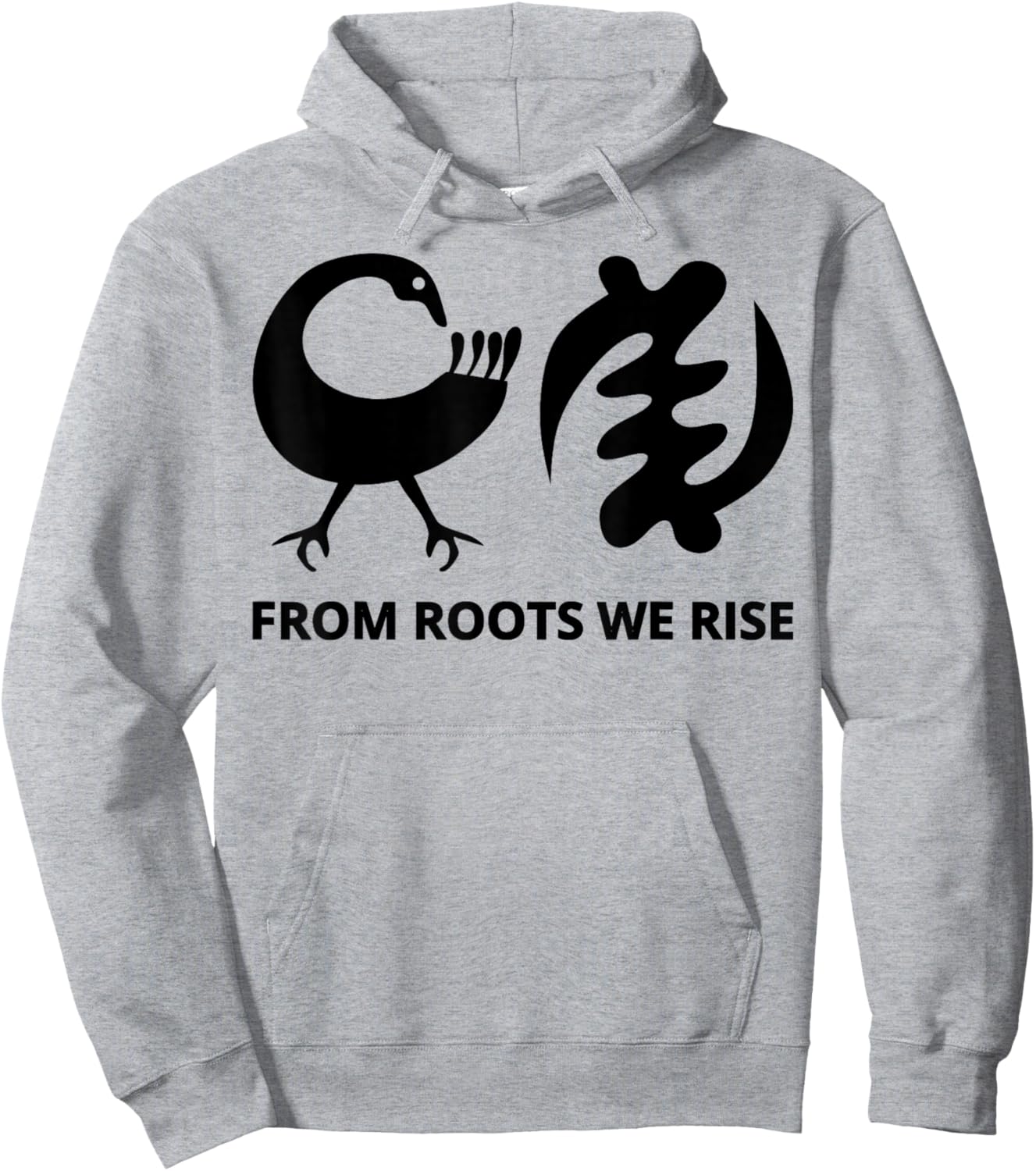 Adinkra Symbols from Ghana Collection Art African Tribal Hoodie - Hoodie | Ash