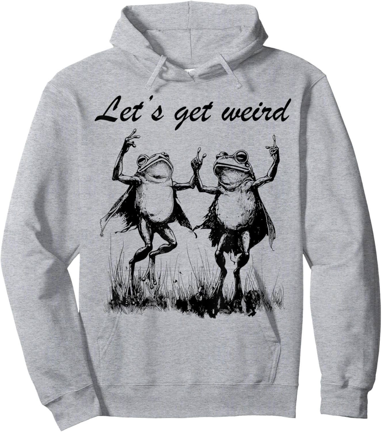 Funny Dancing Frogs Let's Get Weird Party Festival Rave Desi Hoodie - Hoodie | Ash
