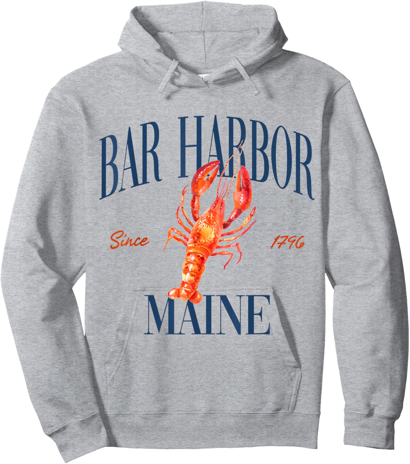 Bar Harbor Maine Est. 1796 - Old Money, Aesthetic, Retro Hoodie - Hoodie | Ash