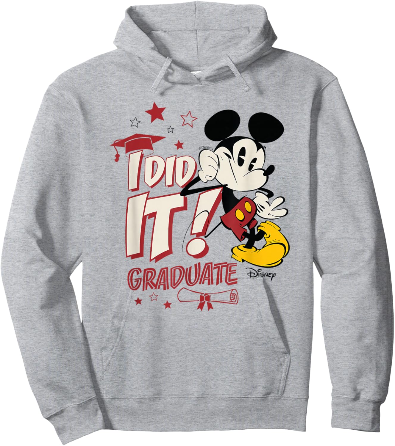 Disney Mickey and Friends I Did It Graduate Star Hoodie - Hoodie | Ash