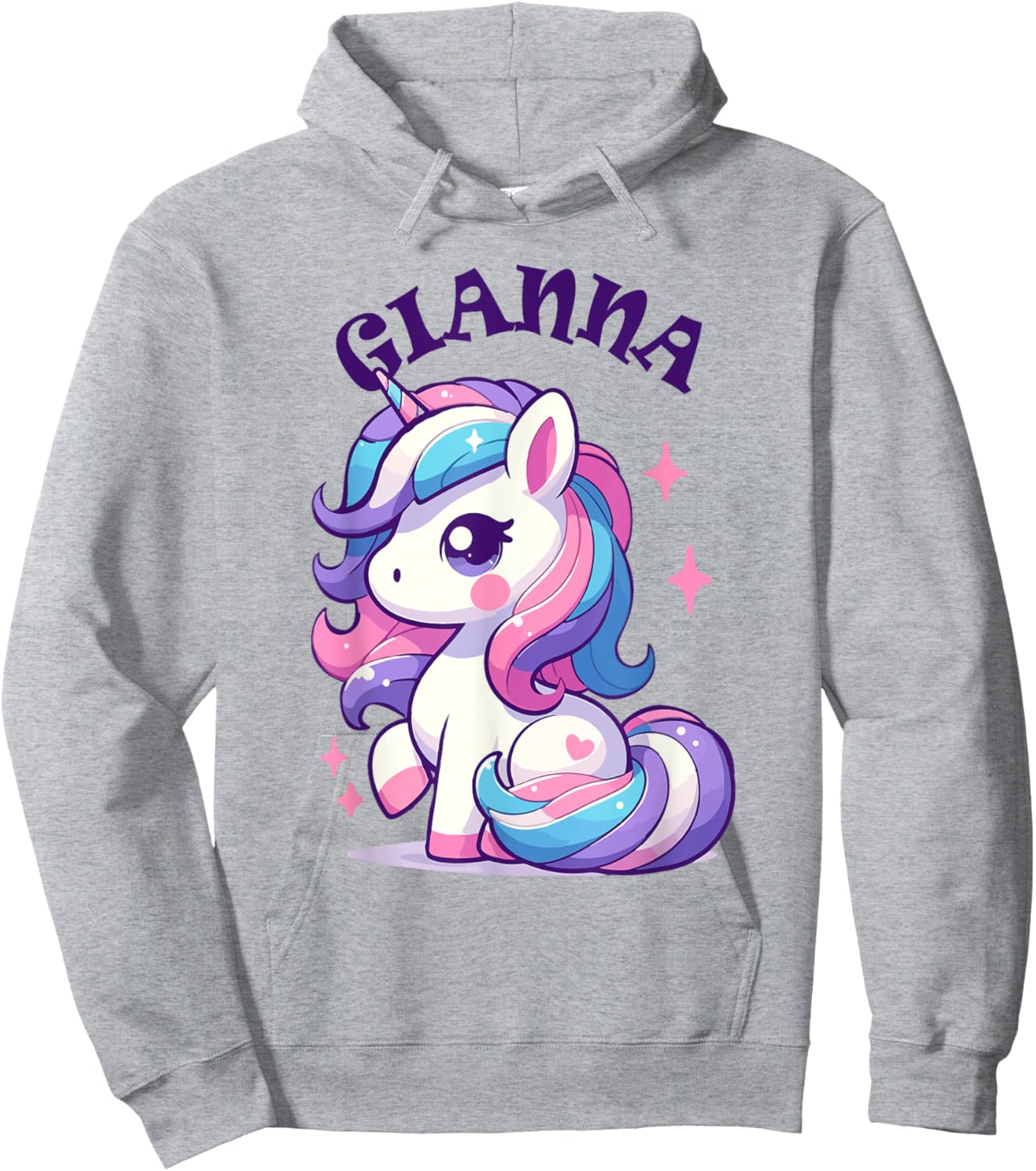 Gianna Cute Unicorn Design for Girls Name Gianna Hoodie - Hoodie | Ash