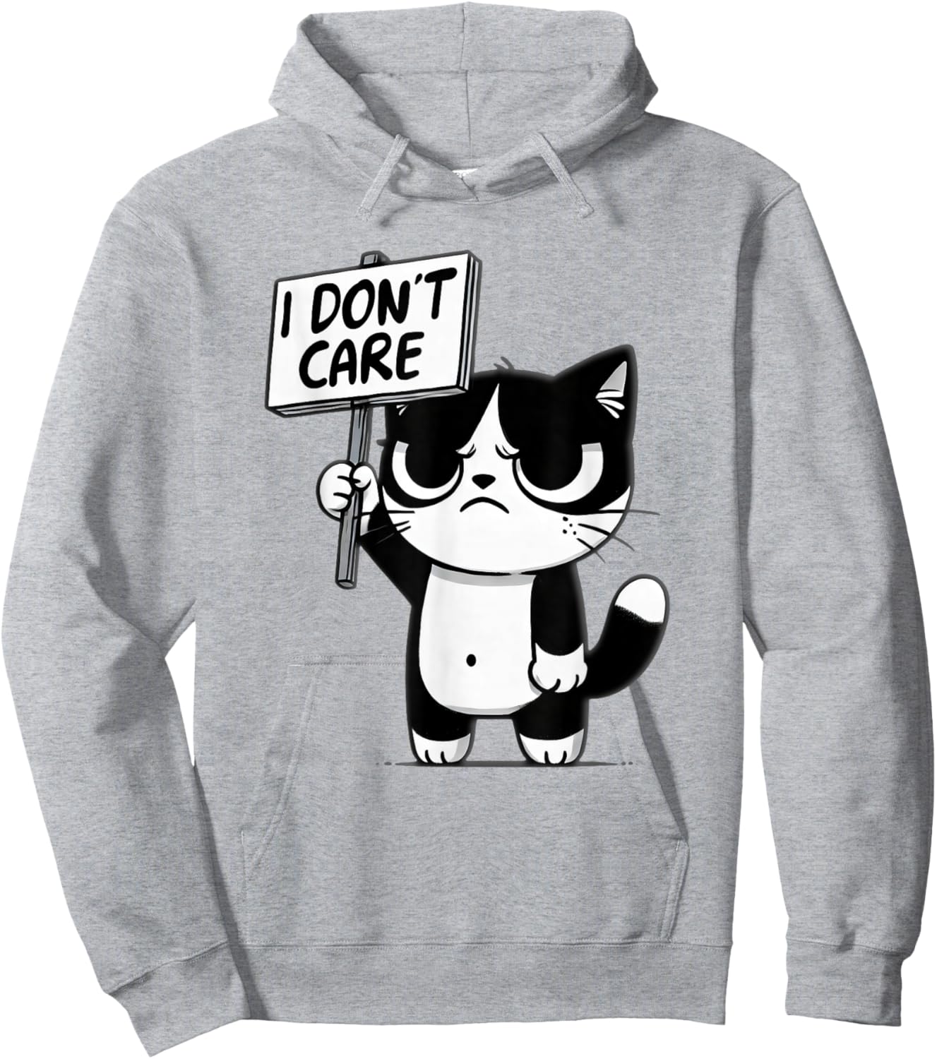 Funny Cat, Sarcastic Grumpy Mood, Family Kids Kitten Meme Hoodie - Hoodie | Ash
