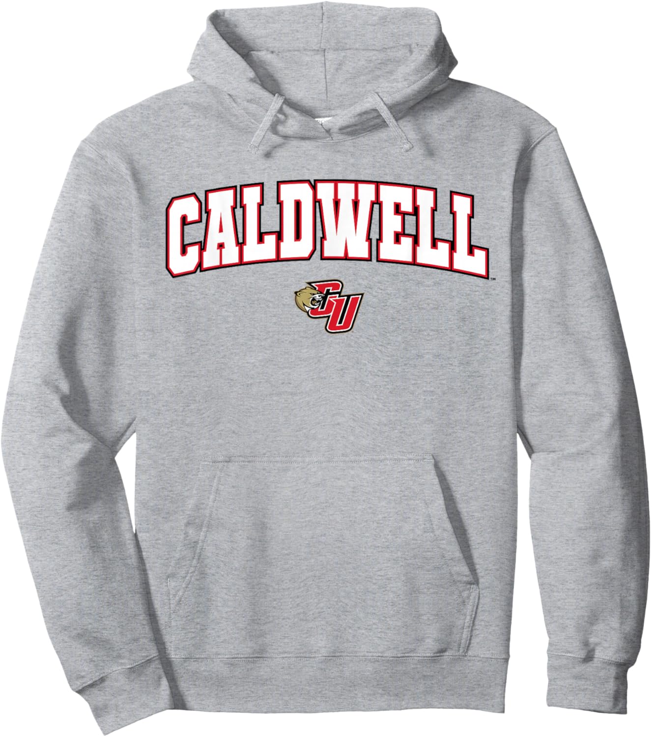 Caldwell University Cougars Arch Logo Hoodie - Hoodie | Ash