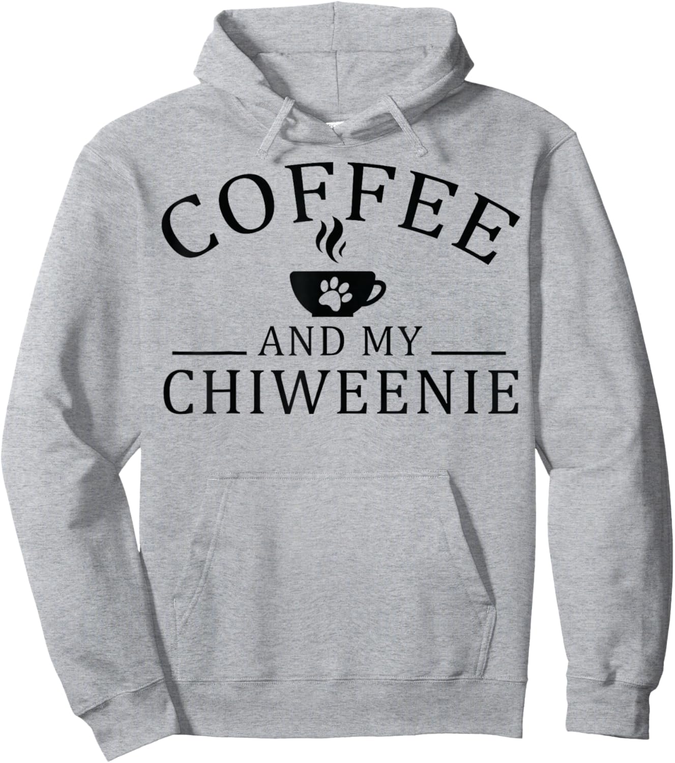 Chiweenie Dog And Coffee Hoodie - Hoodie | Ash
