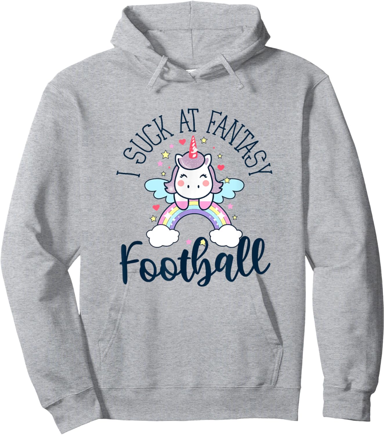 I suck at fantasy football funny unicorn fantasy league Hoodie - Hoodie | Ash