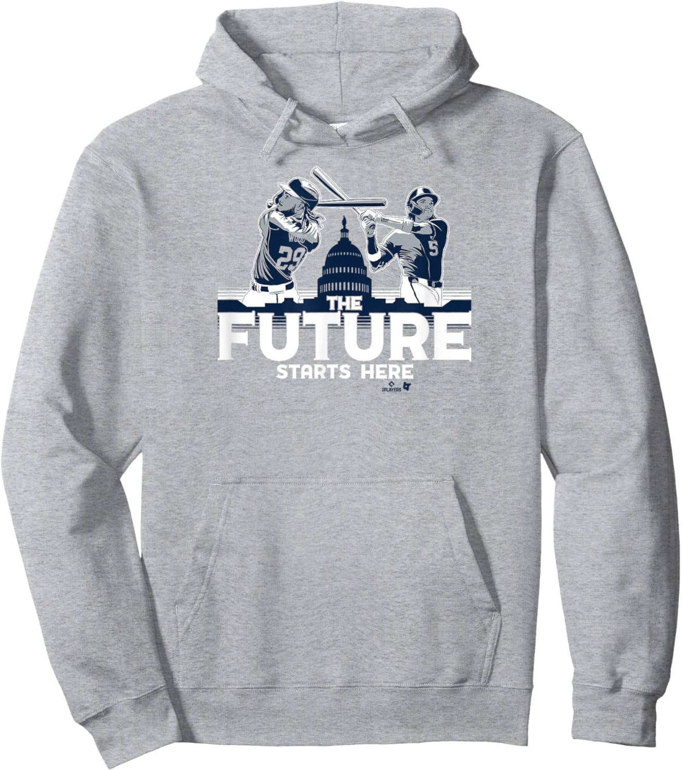 James Wood & CJ Abrams - Future Starts Here - DC Baseball Hoodie - Hoodie | Ash