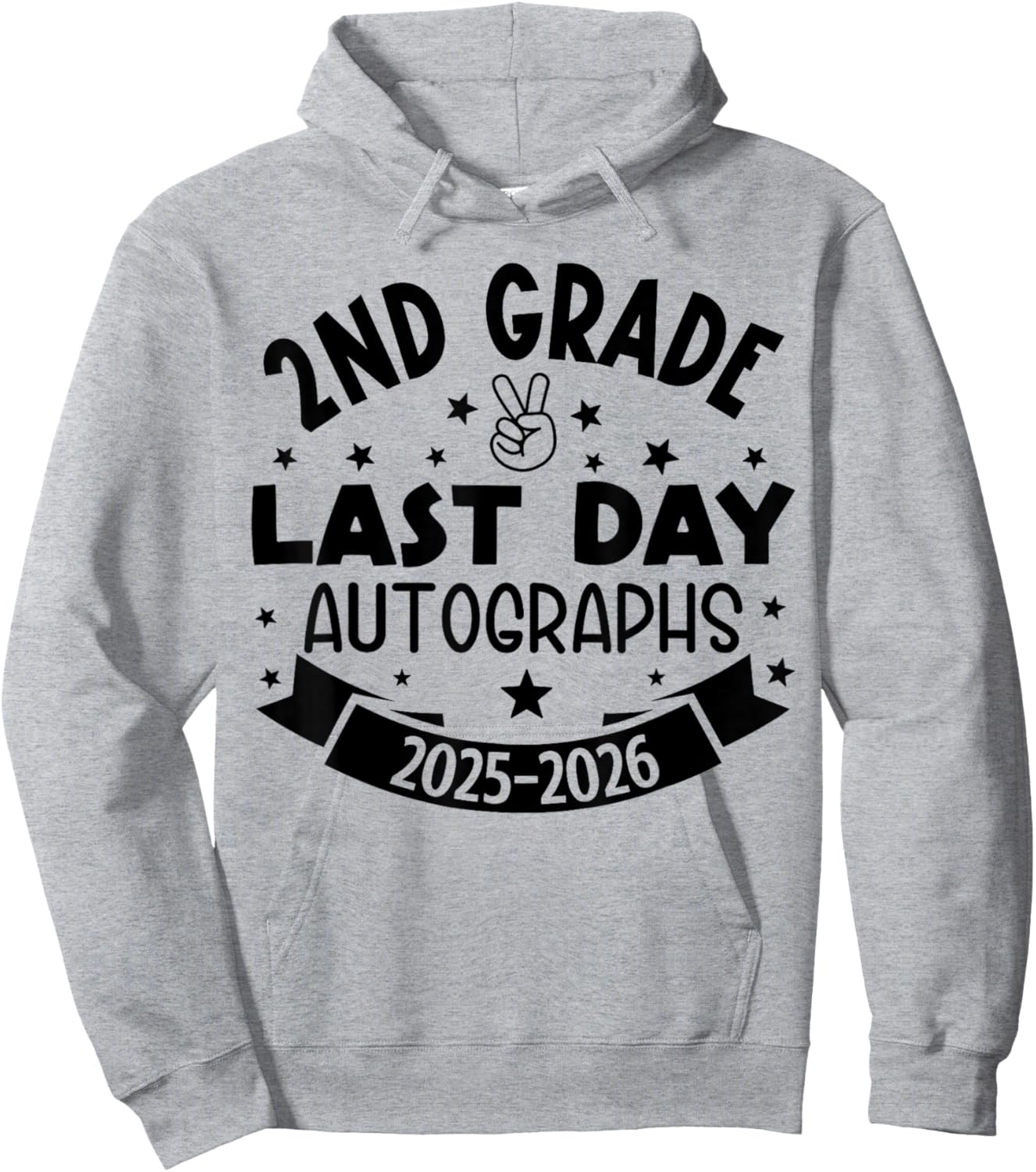 Last Day of School Autograph 2nd Grade Graduation Boys Girls Hoodie - Hoodie | Ash