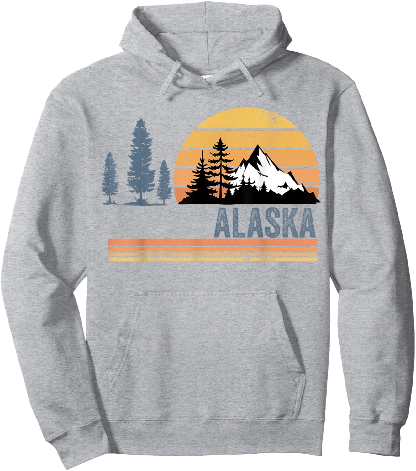 Alaska Souvenir Alaskan Vacation Vintage Travel Men Women Hoodie - Hoodie | Ash